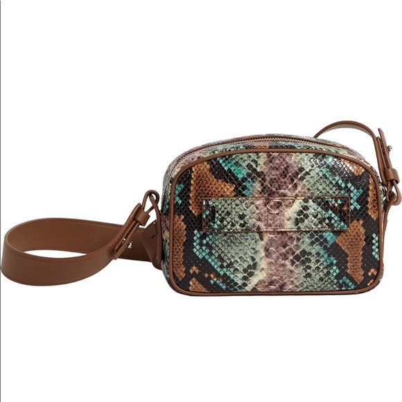 ALLSAINTS leather snake print crossbody bag - Picture 5 of 8